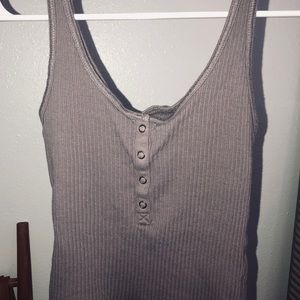 Thick Half-Button Tank Top